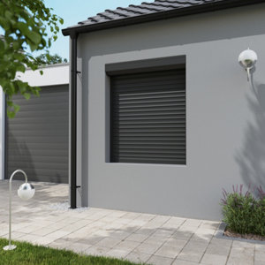 Volet roulant aluminium gris 145 x 120 cm