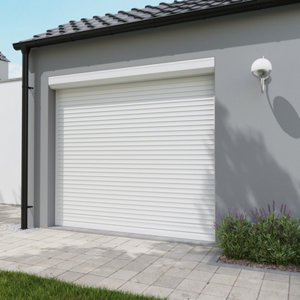 Volet roulant motorisé radio aluminium blanc 215 x 240 cm