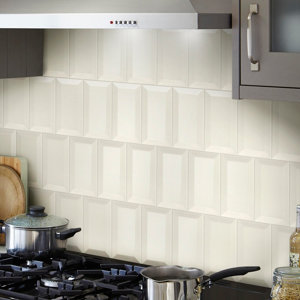 Carrelage mural "Trentie" ivoire - l. 10 x L. 20 cm