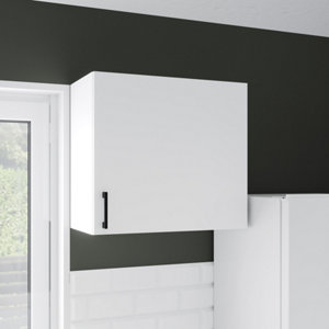 Meuble haut 1 porte "Pragma" blanc l.60 x h.55 x p.32 cm