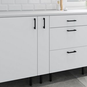 Meuble bas "Pragma" blanc l.15 x h.86 x p.59 cm