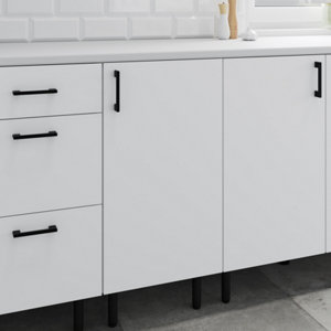 Meuble bas 1 porte "Pragma" - Blanc - L. 40 x H. 86 x P. 59 cm