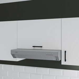 Meuble sur-hotte 1 porte "Pragma" - Blanc - L. 60 x H. 38 x P. 32 cm