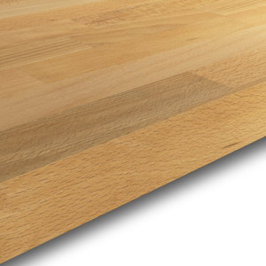 Plan de travail hêtre massif l.300 x P.62 x Ép. 4 cm