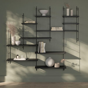 Tablette noire l. 60 x p. 19 cm - ép. 18 mm