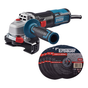 Meuleuse d'angle filaire 750W + 5 disques de coupe ø125 mm