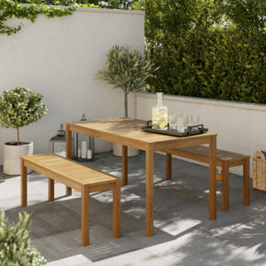 Table en acacia "LEOTIS" - L. 144 x P. 75 x H. 75 cm.