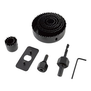 Coffret de 9 scies cloches 19 à 86 mm avec mandrins