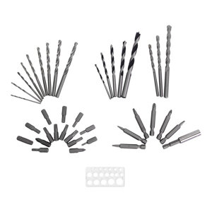 Coffret 40 pièces forets et embouts de vissage bois métal béton avec mallette