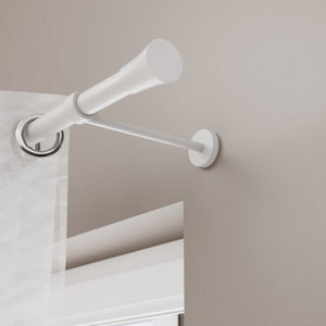 Kit barre à rideau extensible embout cône Anafi 120/210 cm