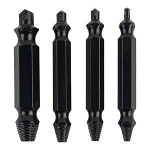 Coffret de 4 extracteurs de vis acier rapide 3 à 16 mm