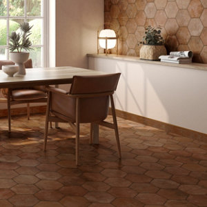 Plinthe pour carrelage de sol intérieur "Kenza" tomette - l. 8 x L. 45 cm