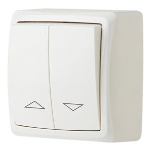 Interrupteur carré blanc pour volets roulants