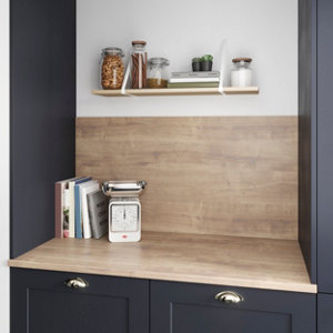 Plan de travail aspect chêne l.240 x P.62 x Ép. 2,8 cm