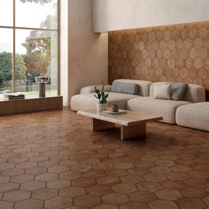 Carrelage de sol intérieur tomette "Kenza" L. 22,8 x l. 19,8 cm