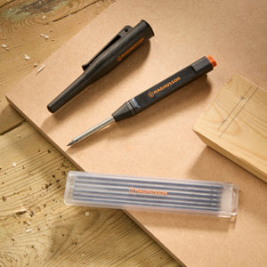 Crayon de chantier + 6 recharges en graphite diam. 2,8 mm