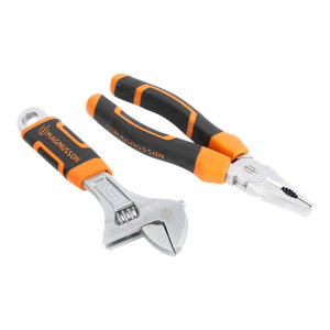 Lot de 1 pince universelle et 1 clef à molette