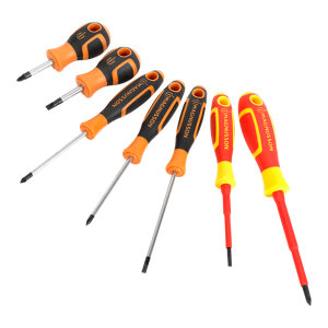 Jeu de 7 tournevis avec lames en acier S2