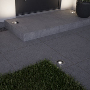 Spot exterieur rond GU10 chrome "Carpina"