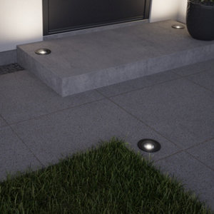 Spot exterieur rond GU10 noir "Carpina"