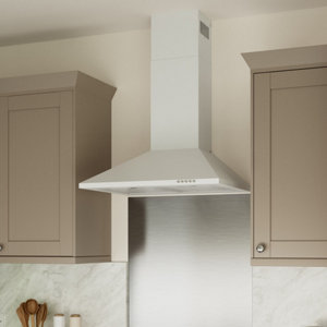 Hotte de cuisine cheminée blanc - 60 cm