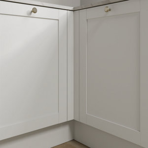 Cornière d'angle meuble bas de cuisine ACASUS gris mat H71,5 × L5,9 cm