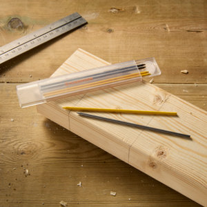 Lot de 6 mines graphite grise & jaune ∅ 2,8 mm