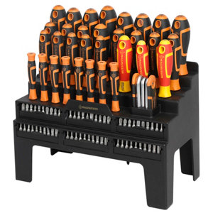 Kit 31 tournevis + 8 clés Allen + 60 embouts sur support plastique