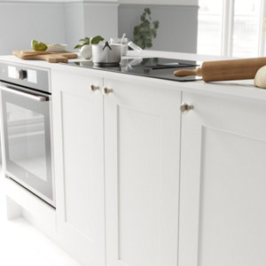 2 boutons de cuisine ronds 3cm nickel brossé