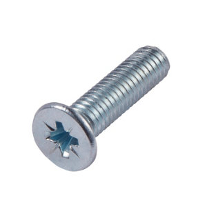 Boite de 2 kg de vis mécaniques tête fraisée plate 4 x 20 mm acier au carbone (classe 4,8)
