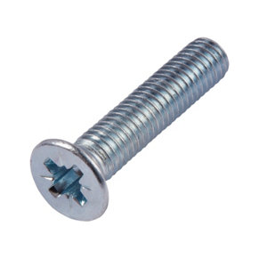 Boite de 2 kg de vis mécaniques tête fraisée plate 6 x 30 mm acier au carbone (classe 4,8)