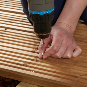 Seau de 500 vis pour terrasse tête fraisée Torx 5 x 50 mm acier inoxydable A2