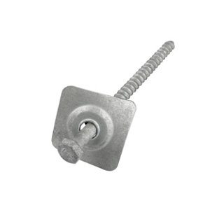 Kit de 25 tirefonds à bourrer 8 x 120 mm acier avec isolants et rondelles