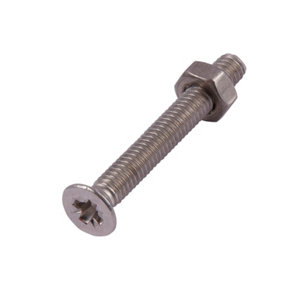 Sachet de 20 boulons tête fraisée Posidriv 4 x 30 mm acier inoydable A4