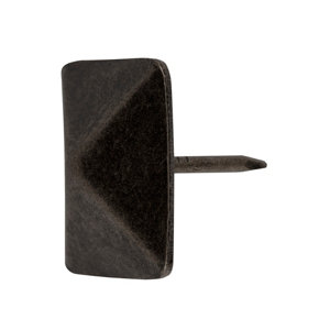 Sachet de 20 clous noirs tête diamant 19 x 20 mm acier