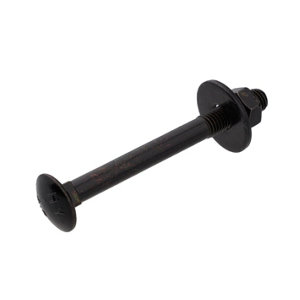 Kit de 25 vis à penture TRCC noir avec écrous et rondelles 7 x 70 mm