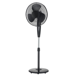 Ventilateur sur pied oscillant noir 55 W