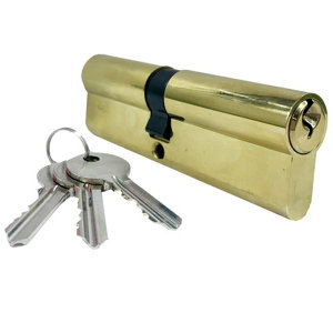 Cylindre 30x40 mm laiton poli avec 3 clefs