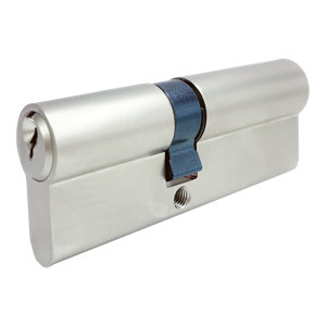 Serrure cylindre 6 goupilles satin nickel 30 X 50 mm