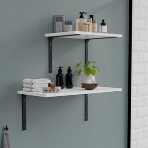 Équerre emboutie noir "Adelie" P. 300 x H. 250 mm