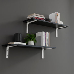 Équerre emboutie blanc "Adelie" P. 200 x H. 150 mm