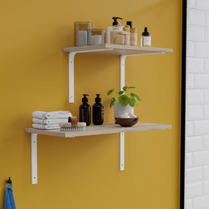 Équerre emboutie blanc "Adelie" P. 300 x H. 250 mm