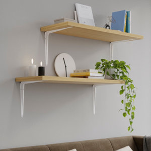 Équerre emboutie blanc - P.350 x H.400 mm