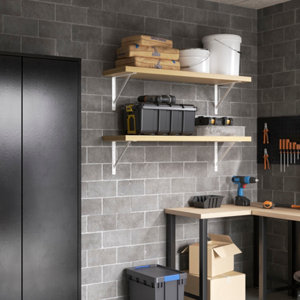 Équerre renforcée blanche "Utim" P. 300 x H. 250 mm