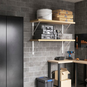 Équerre renforcée blanche "Utim" P. 400 x H. 350 mm