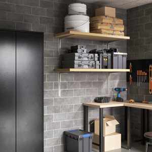 Équerre renforcée galvanisé "Xeria" P. 450 x H. 400 mm