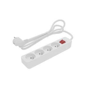 Bloc 4 prises 0,75 m avec interrupteur