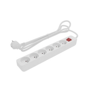 Bloc 6 prises 0,75 m avec interrupteur