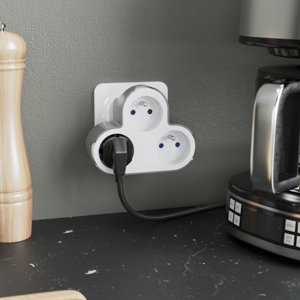 Triplite 3x16A blanc et gris