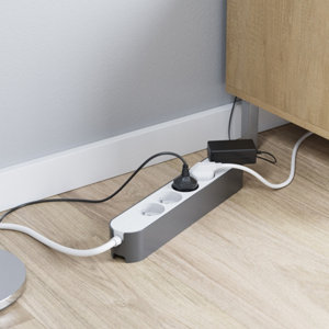 Bloc 5 prises 1,5 m gris et blanc